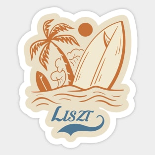 Vintage summer liszt Sticker